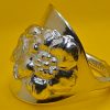 Sterling Silver Teaspoon Ring with Flower Motif Handle - Image 2