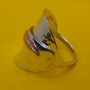 Sterling Silver Coffeespoon Ring with Copper Feather - Image 2