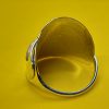 Sterling Silver Coffeespoon Ring with Copper Feather - Image 3