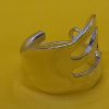 Solid Silver Cake Fork Ring with Silver Ball - Image 3