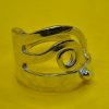Solid Silver Cake Fork Ring with Silver Ball - Image 2