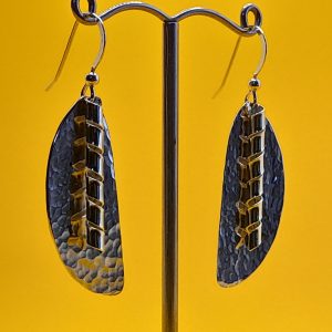 Sterling Silver Spoon Bowl Earrings with twist