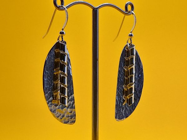 Sterling Silver Spoon Bowl Earrings with twist