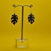 Small Monstera Silver Earrings - Image 3