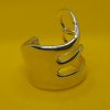 Heart-Themed Solid Silver Fork Ring - Image 4