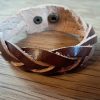 Genuine Leather mystery bracelets, braided brown leather - Image 2