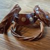 Genuine Leather mystery bracelets, braided brown leather - Image 3