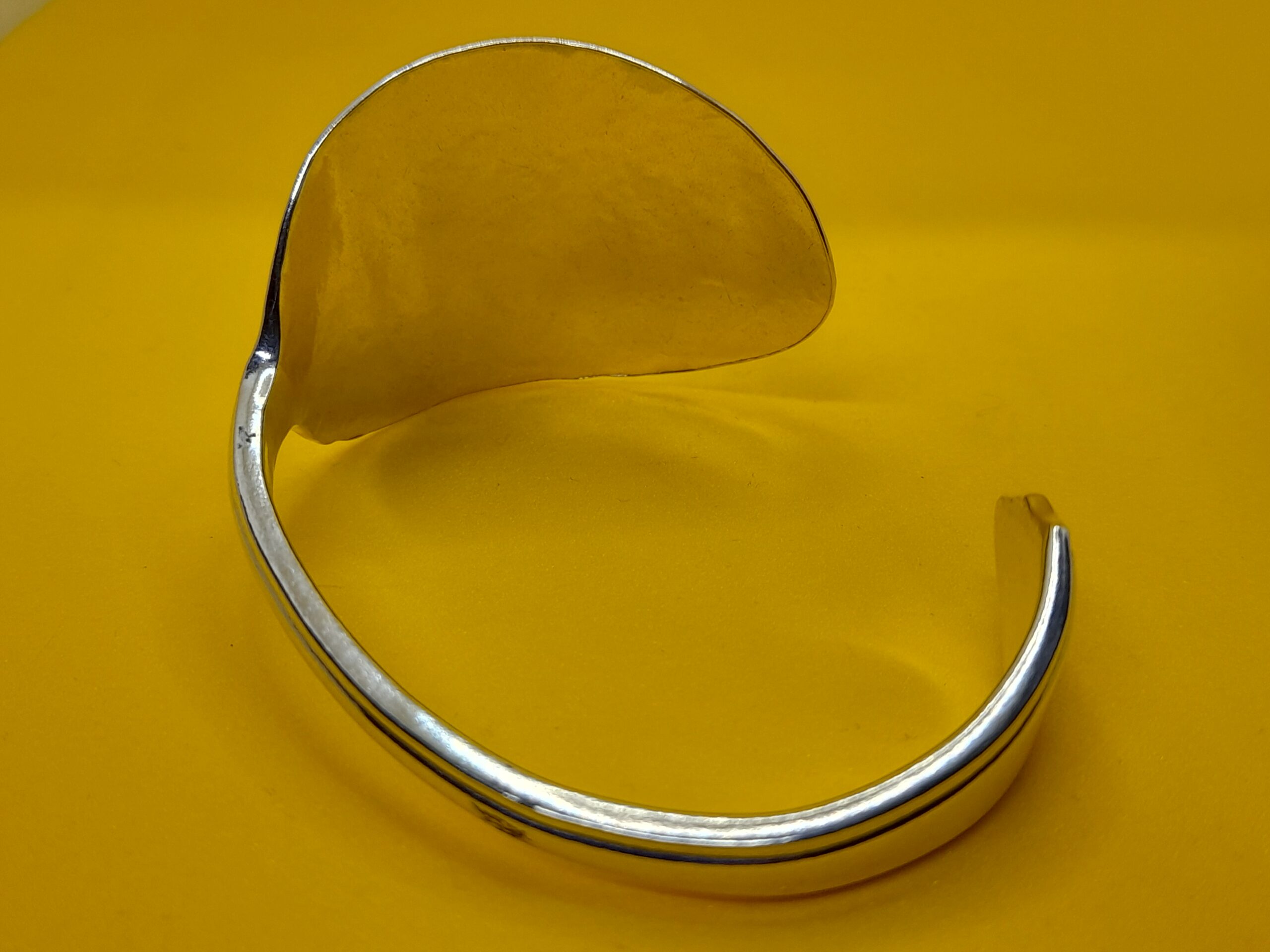 Christening Spoon Bangle with Purple Zirconium Gemstone - Image 2