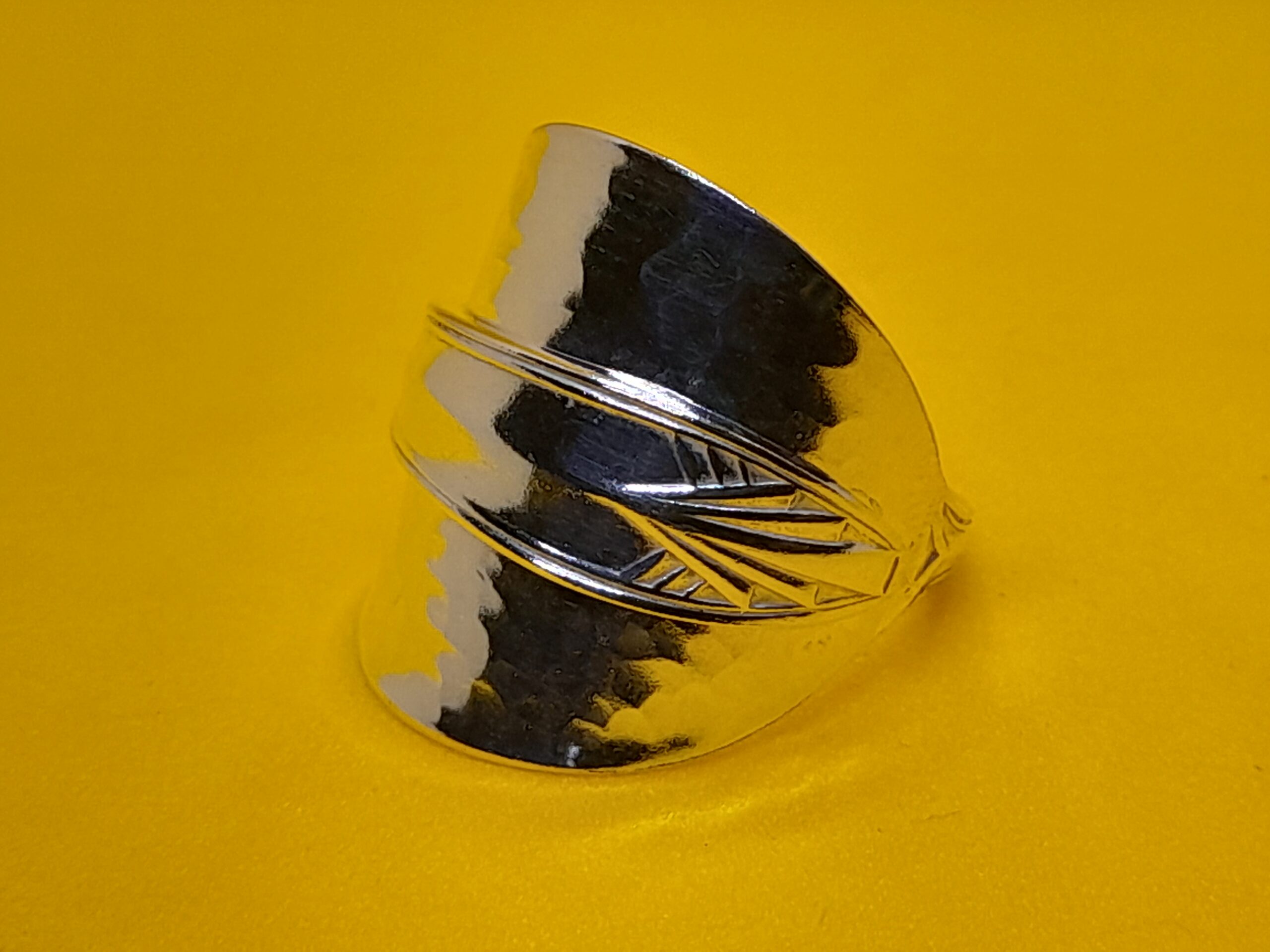 Silver Art Deco Spoon Ring