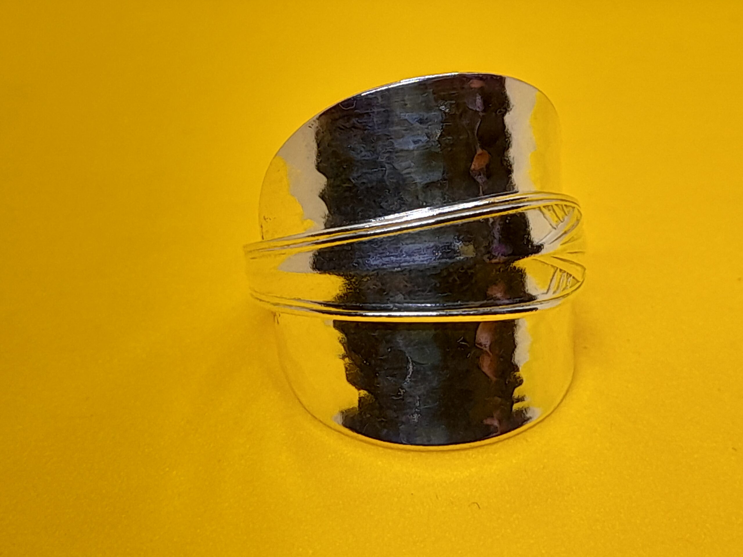Silver Art Deco Spoon Ring - Image 4