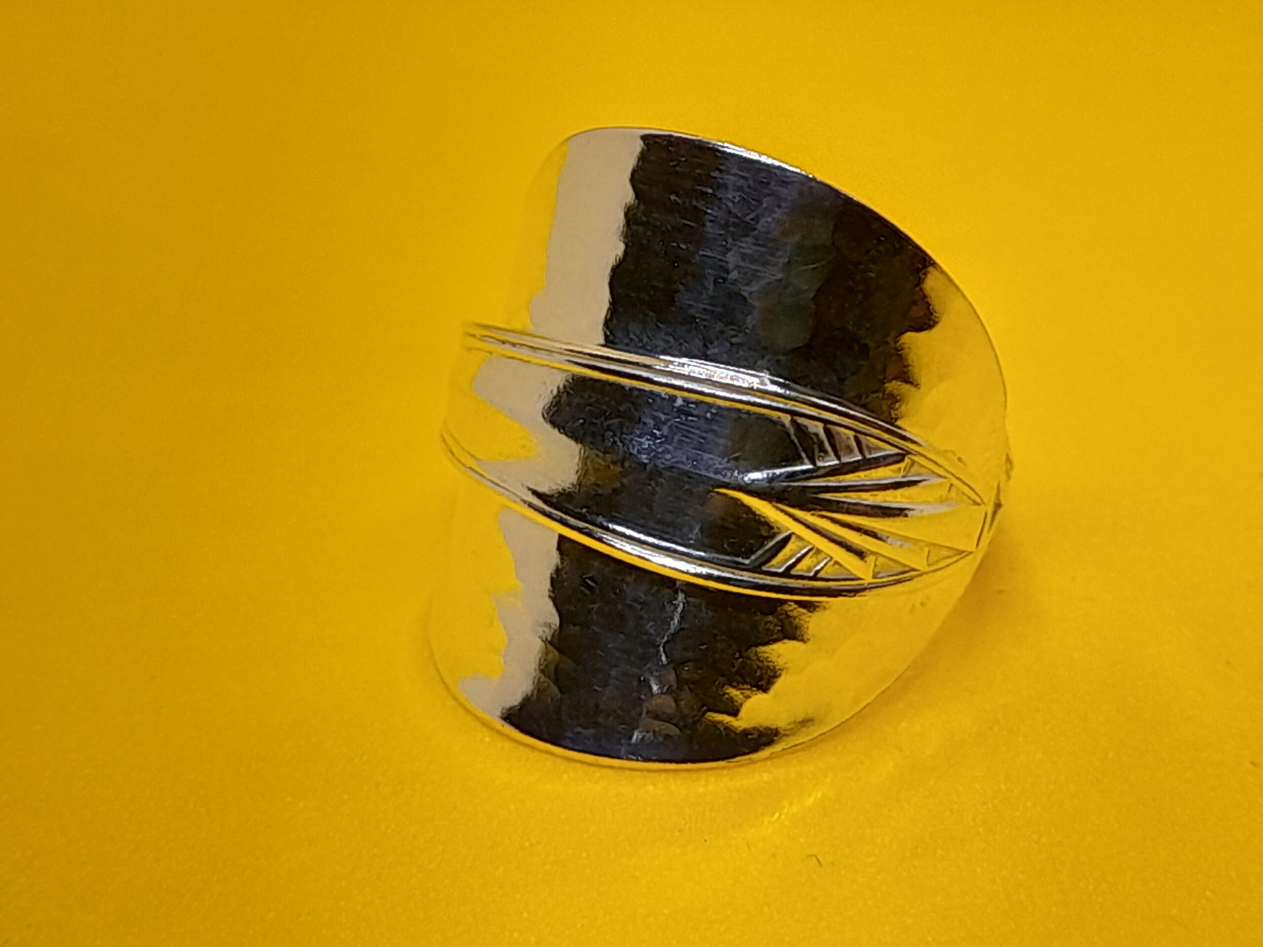 Silver Art Deco Spoon Ring - Image 5