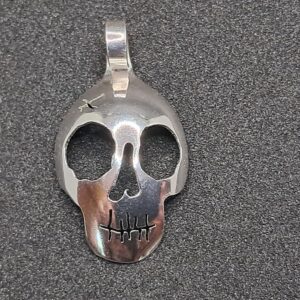 Skull Pendant cut from a Teaspoon bowl