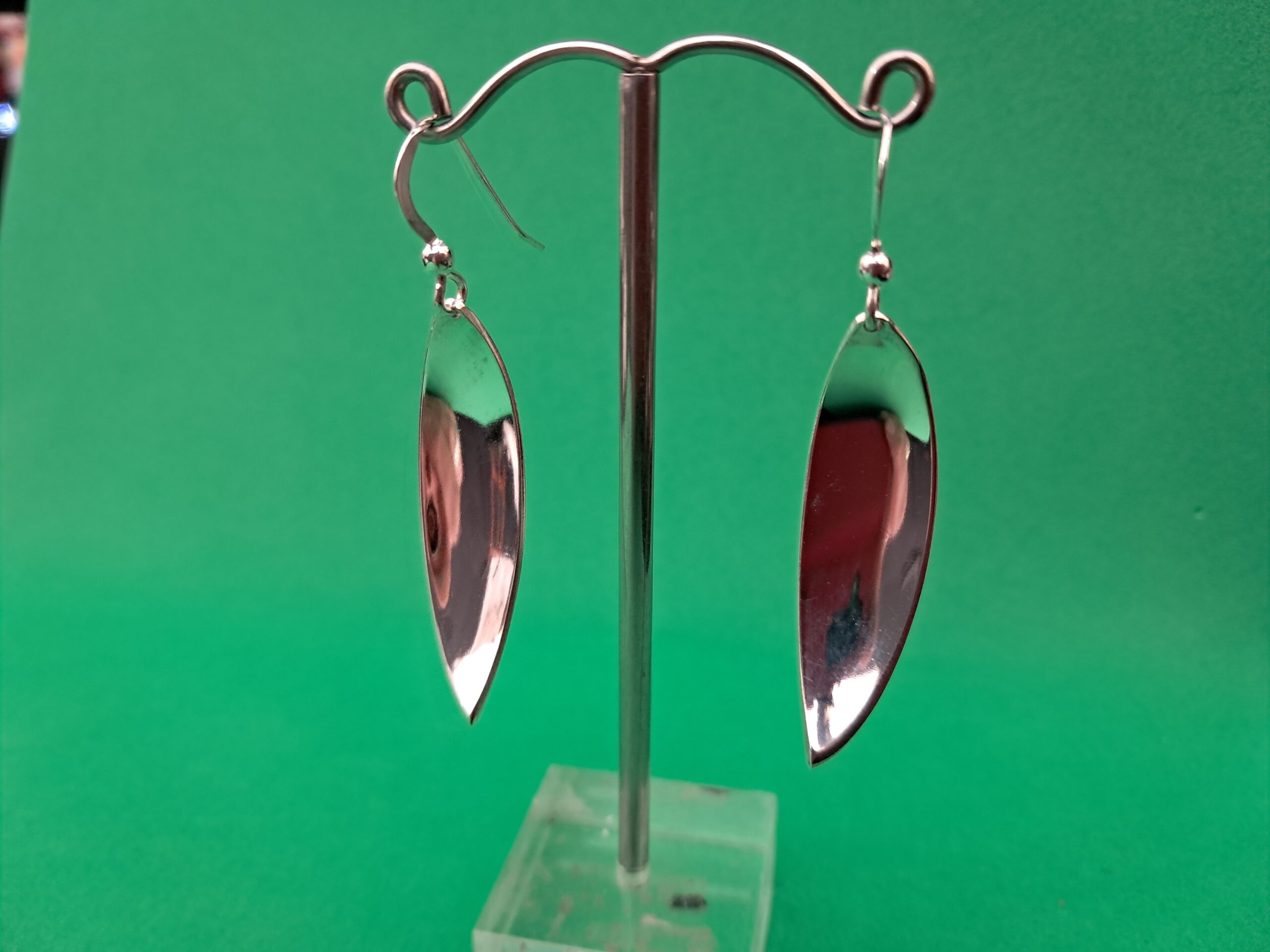 Plain Silver Spoon Bowl Earrings