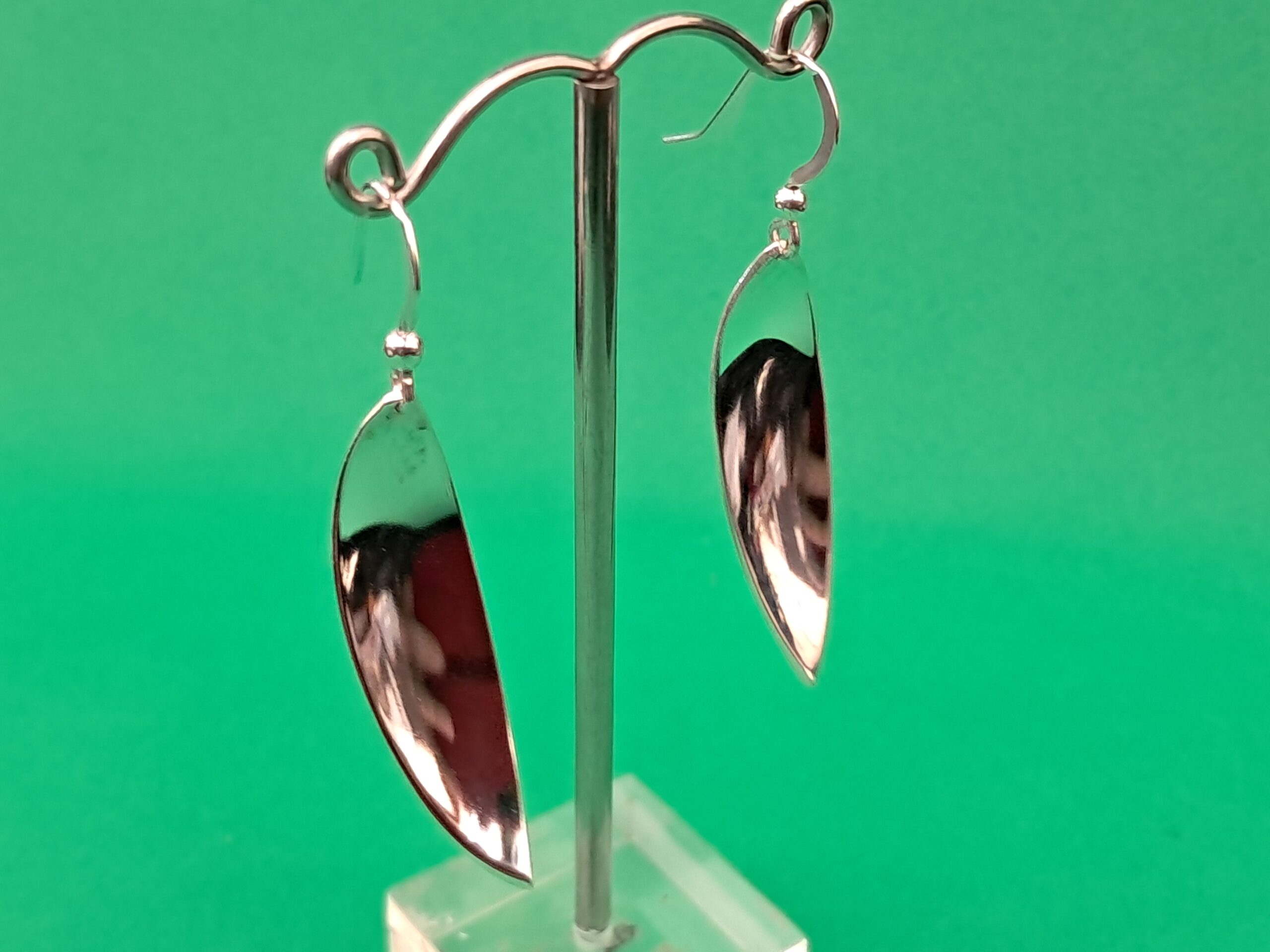Plain Silver Spoon Bowl Earrings - Image 3