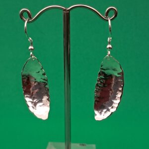 Hammered Effect Spoon Bowl Earrings