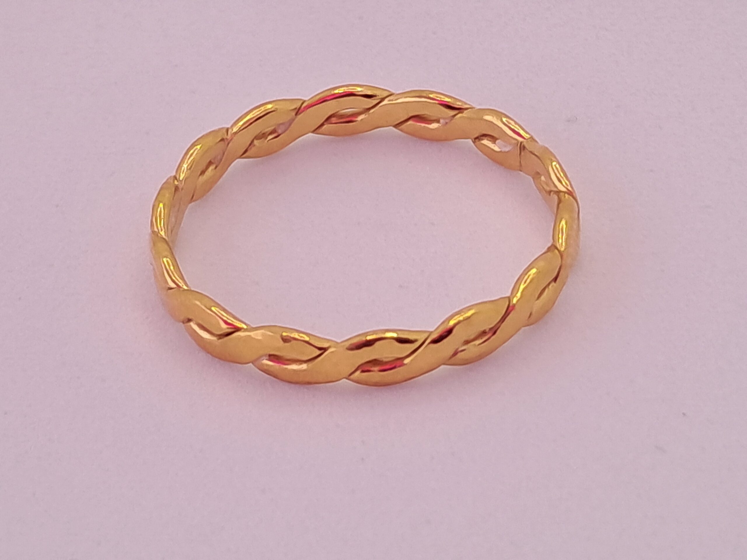 Flatten Twist Ring – Gold Plate on Silver - Image 2