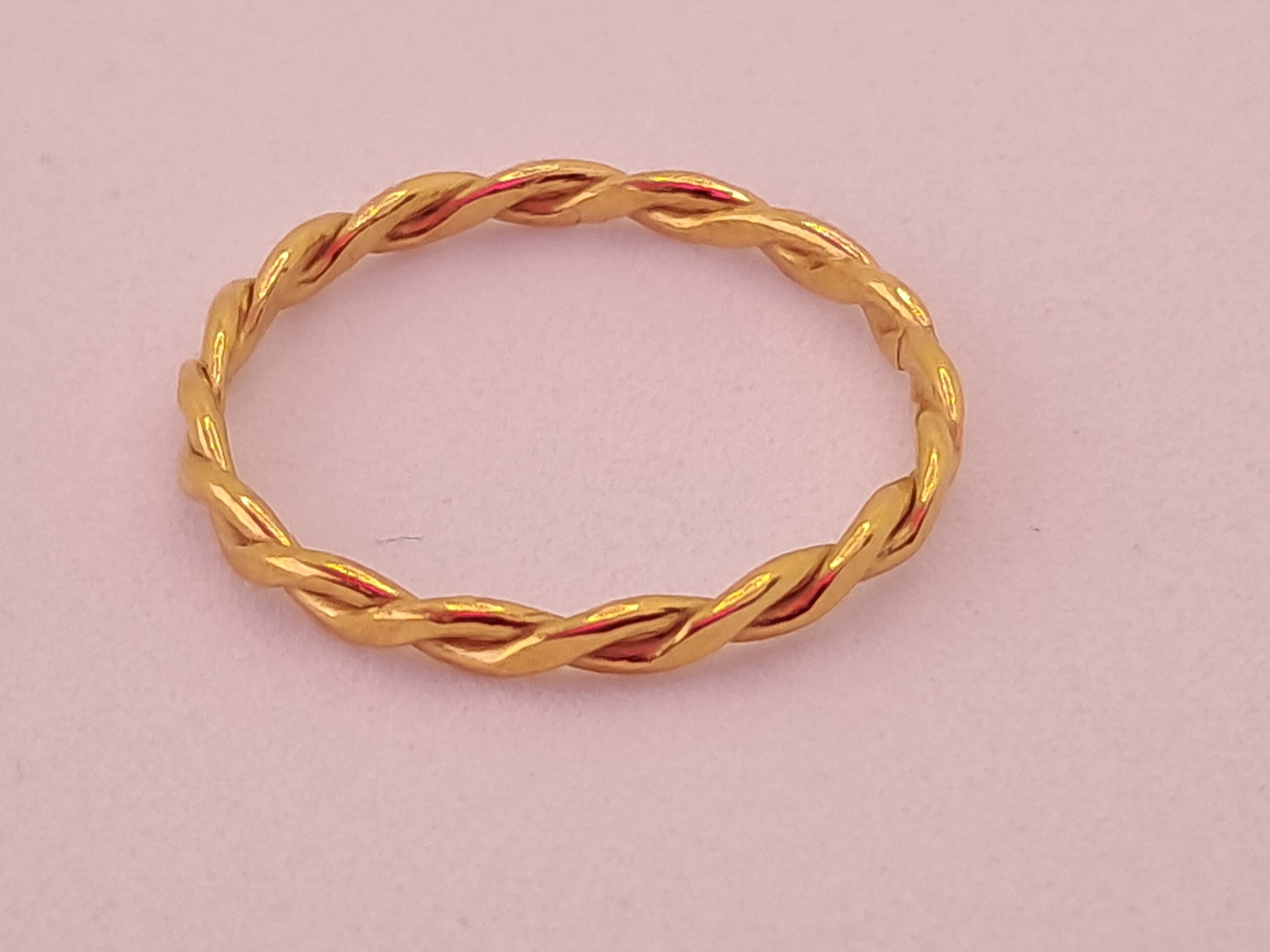 Flatten Twist Ring – Gold Plate on Silver - Image 3