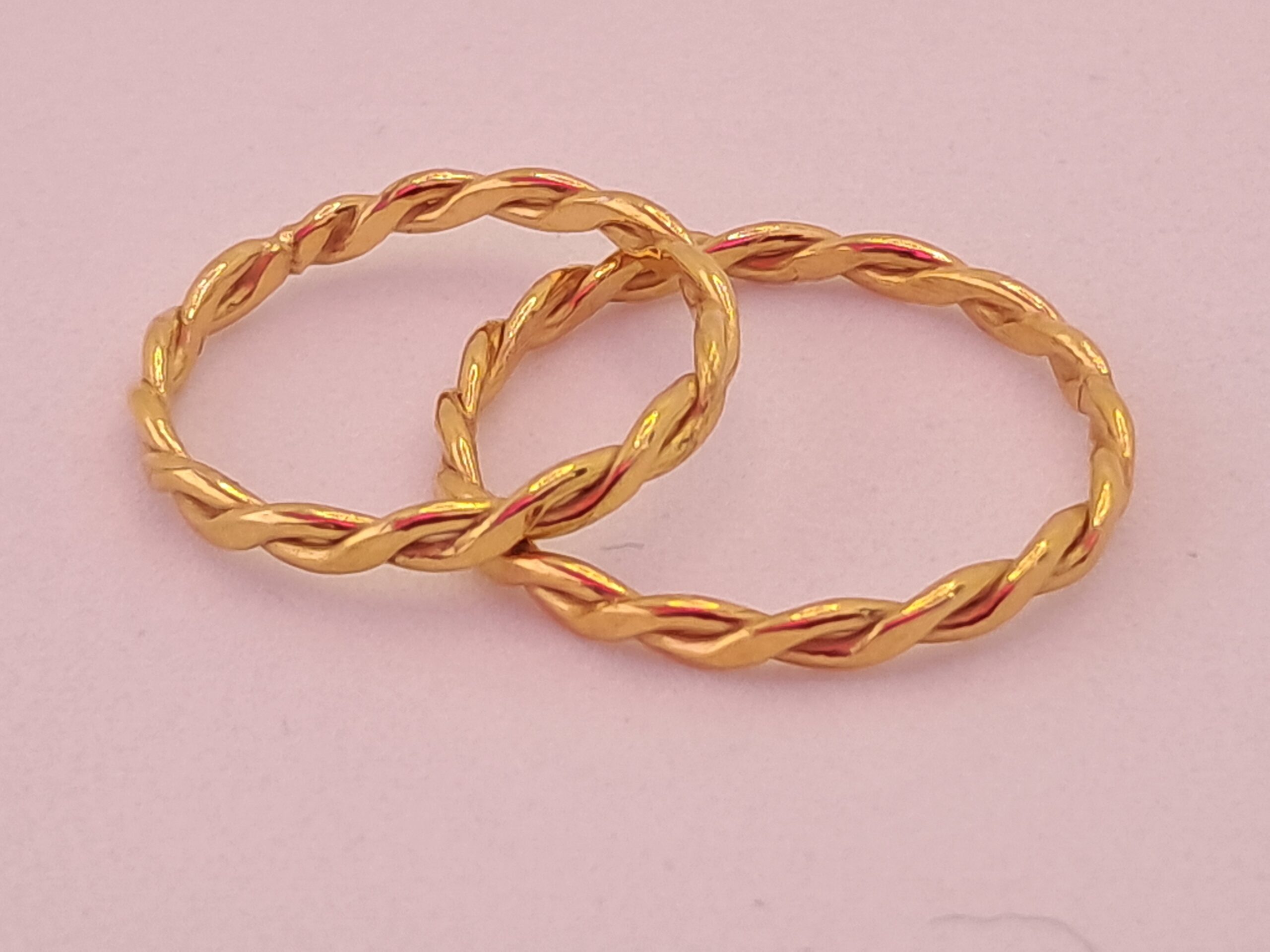 Flatten Twist Ring – Gold Plate on Silver - Image 4