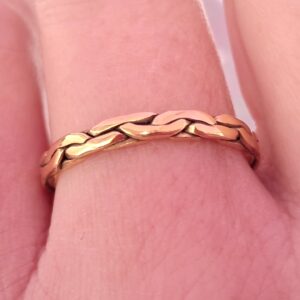 Flatten Twist Ring – Gold Plate on Silver