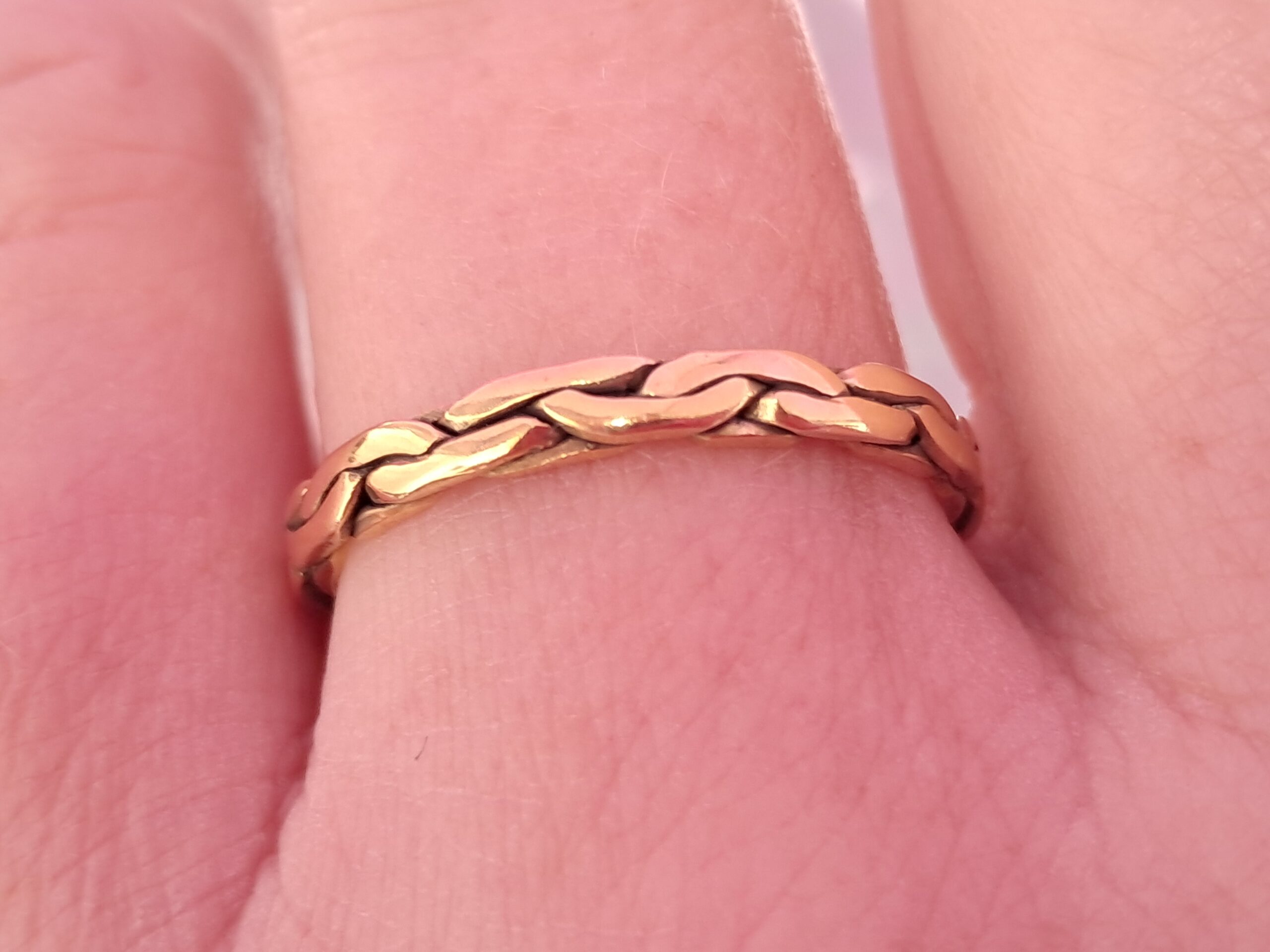 Flatten Twist Ring – Gold Plate on Silver