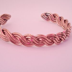 Triple Wave Pattern Woven Copper Bracelet - Larger wire 2mm