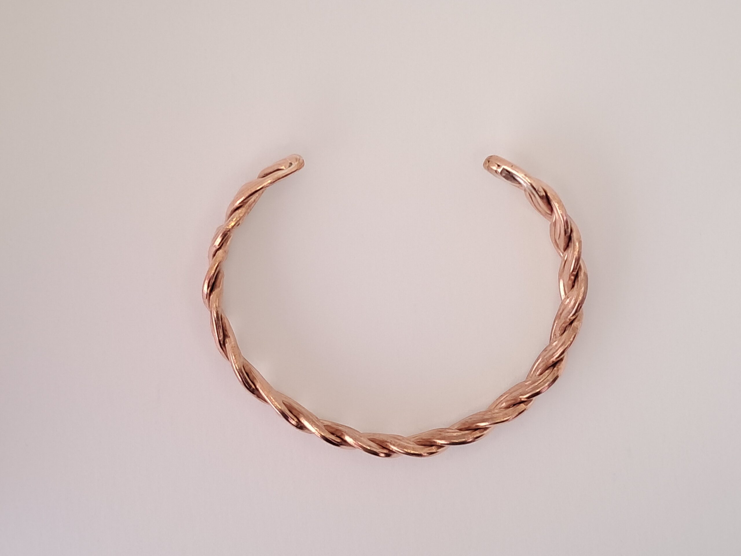 Triple Wave Pattern Woven Copper Bracelet - Larger wire 2mm - Image 3