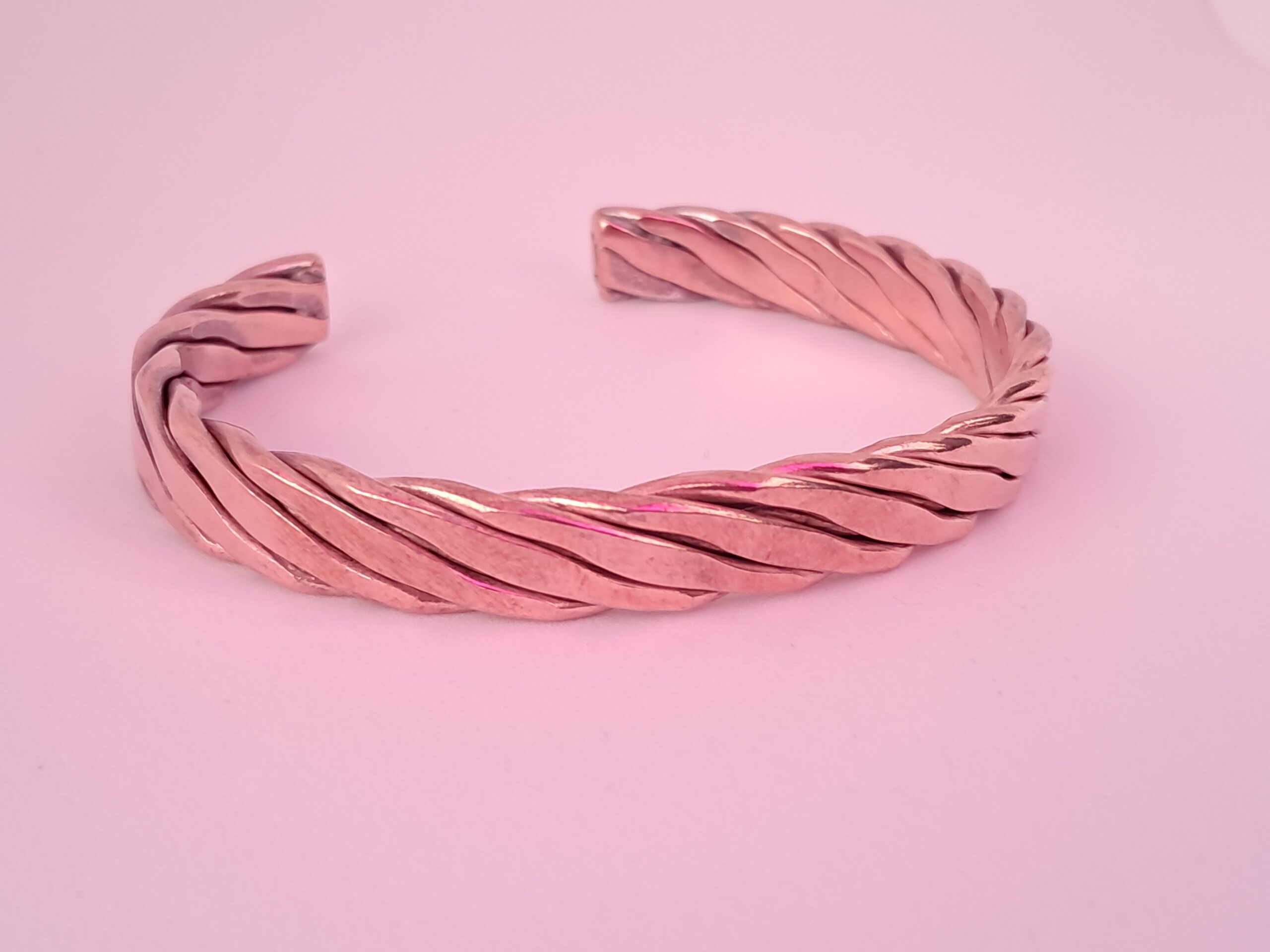 Substantial Flatten Twist Bracelet - Copper