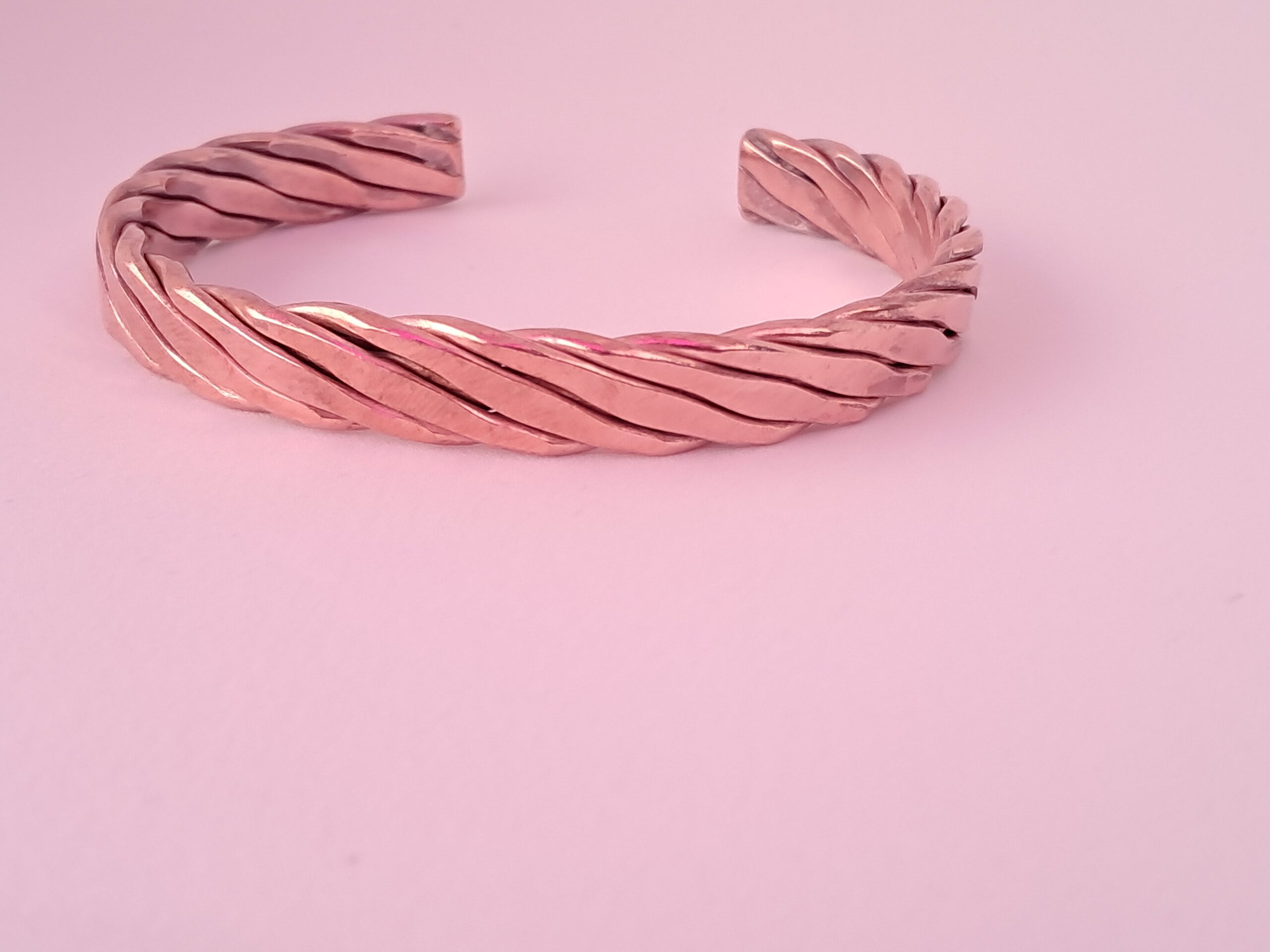Substantial Flatten Twist Bracelet - Copper - Image 2