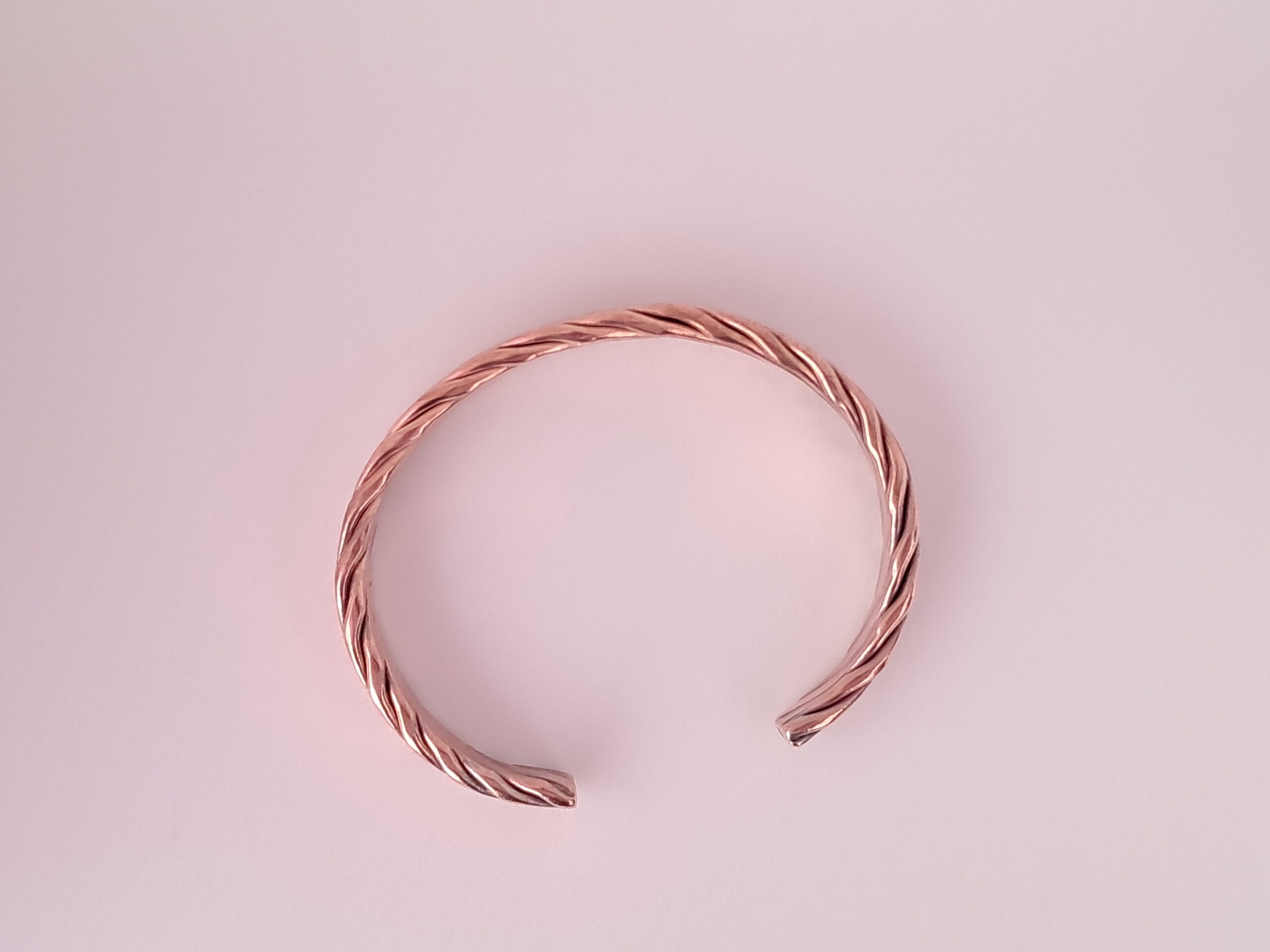 Substantial Flatten Twist Bracelet - Copper - Image 4