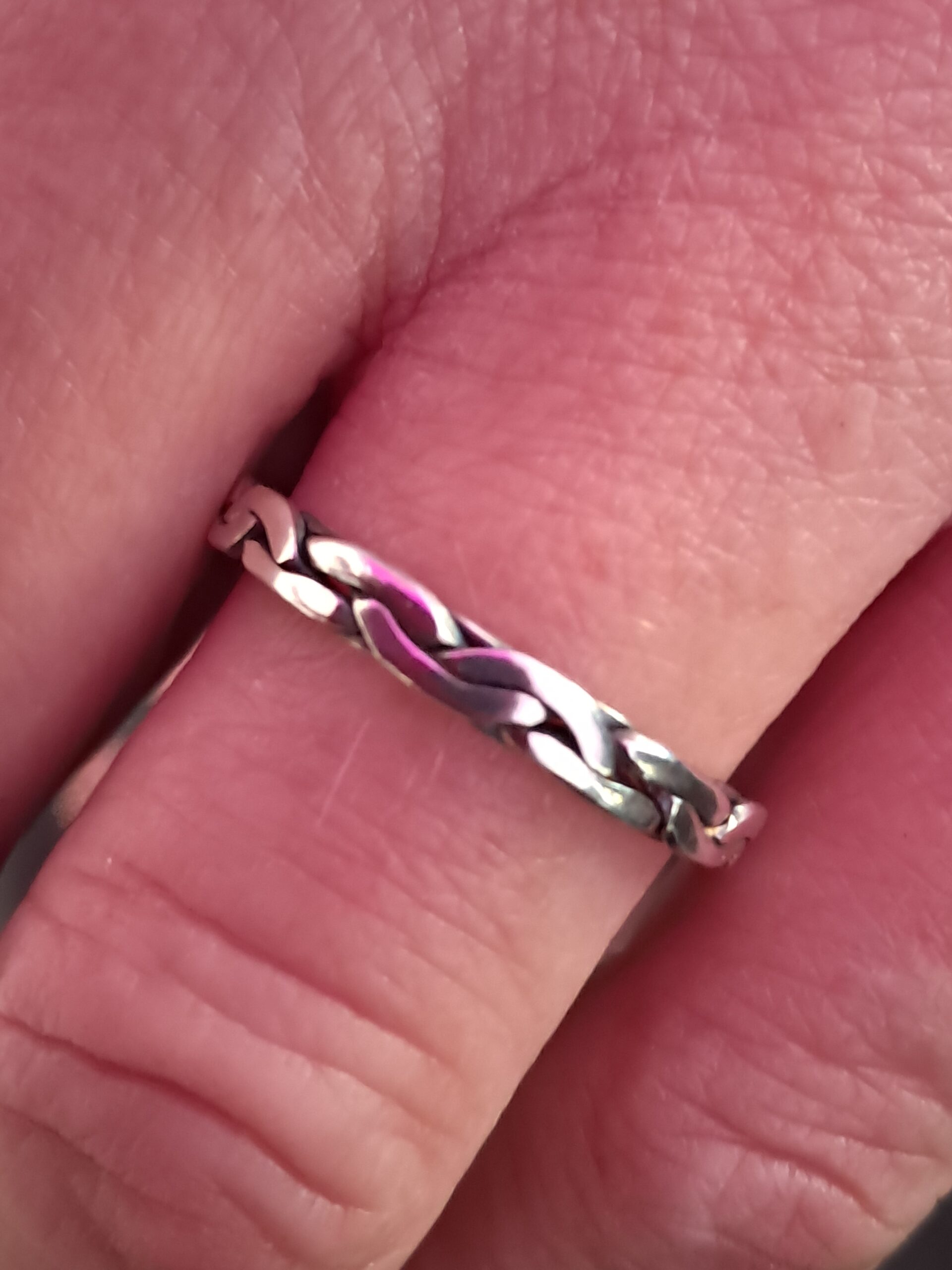 Flatten Twist Sterling Silver ring